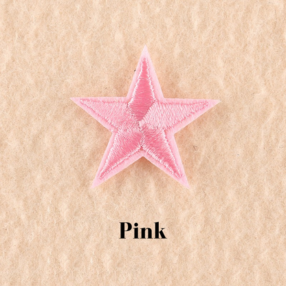 2 or 10 Star Iron On Patch Sew On Star 3cm Applique Patches Choice of 22 Colours
