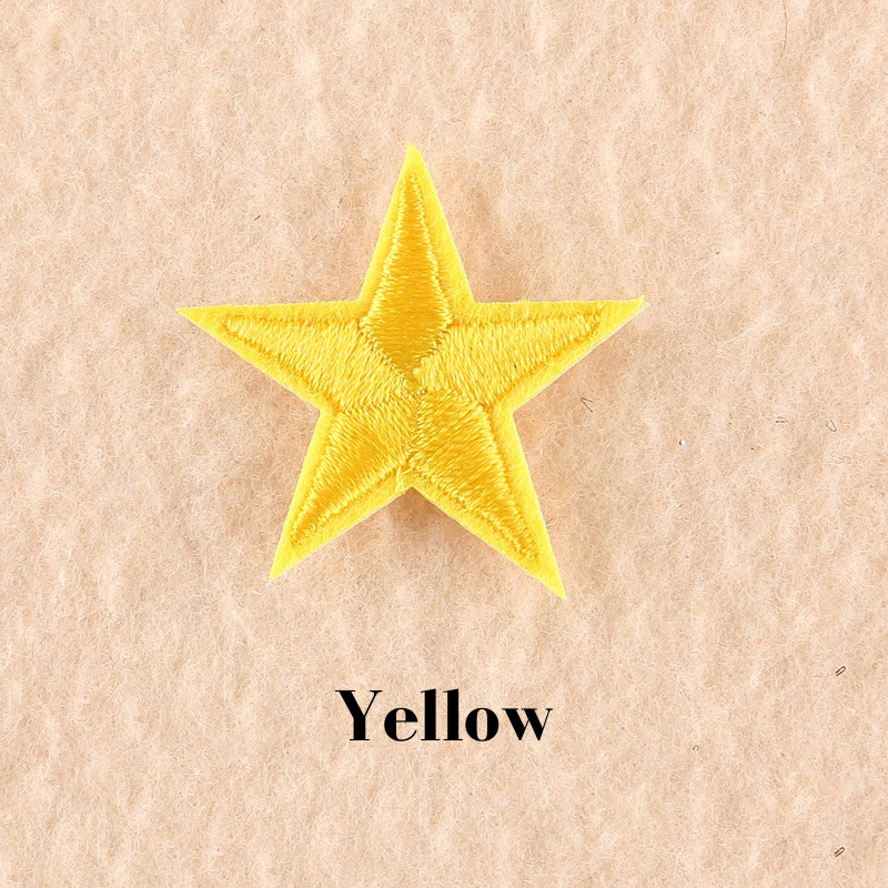 2 or 10 Star Iron On Patch Sew On Star 3cm Applique Patches Choice of 22 Colours