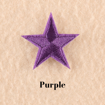 2 or 10 Star Iron On Patch Sew On Star 3cm Applique Patches Choice of 22 Colours
