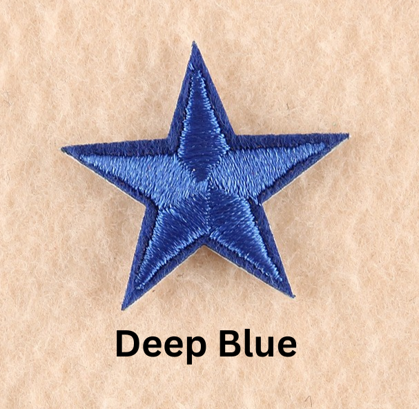 2 or 10 Star Iron On Patch Sew On Star 3cm Applique Patches Choice of 22 Colours