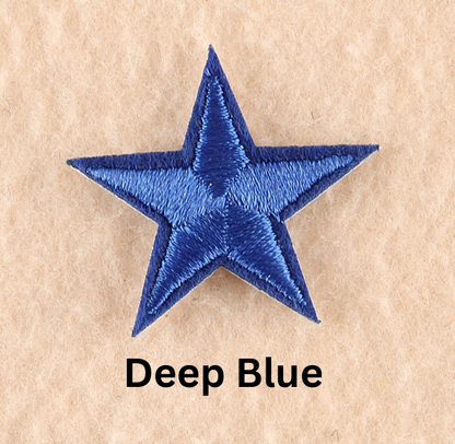 2 or 10 Star Iron On Patch Sew On Star 3cm Applique Patches Choice of 22 Colours