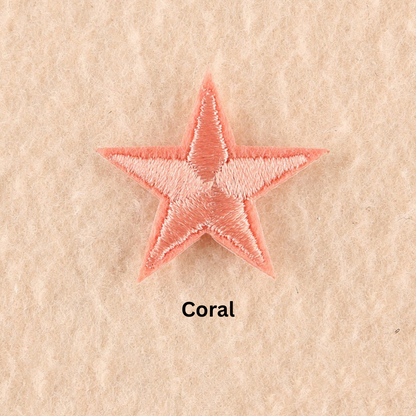 2 or 10 Star Iron On Patch Sew On Star 3cm Applique Patches Choice of 22 Colours