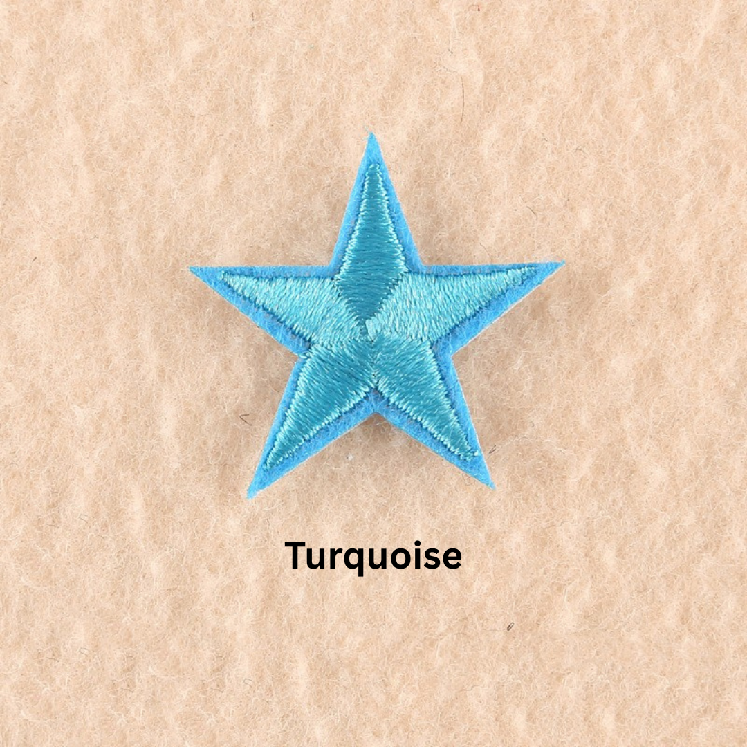 2 or 10 Star Iron On Patch Sew On Star 3cm Applique Patches Choice of 22 Colours