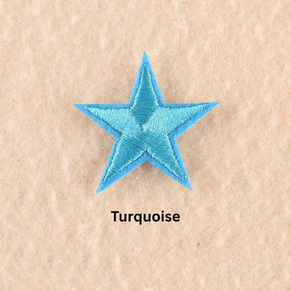 2 or 10 Star Iron On Patch Sew On Star 3cm Applique Patches Choice of 22 Colours