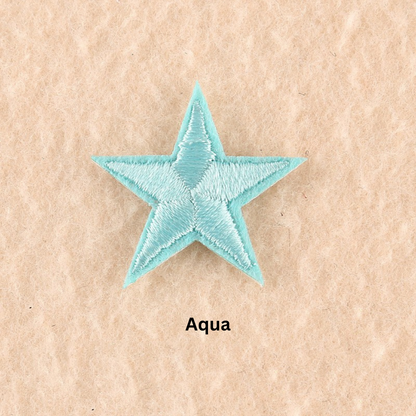 2 or 10 Star Iron On Patch Sew On Star 3cm Applique Patches Choice of 22 Colours
