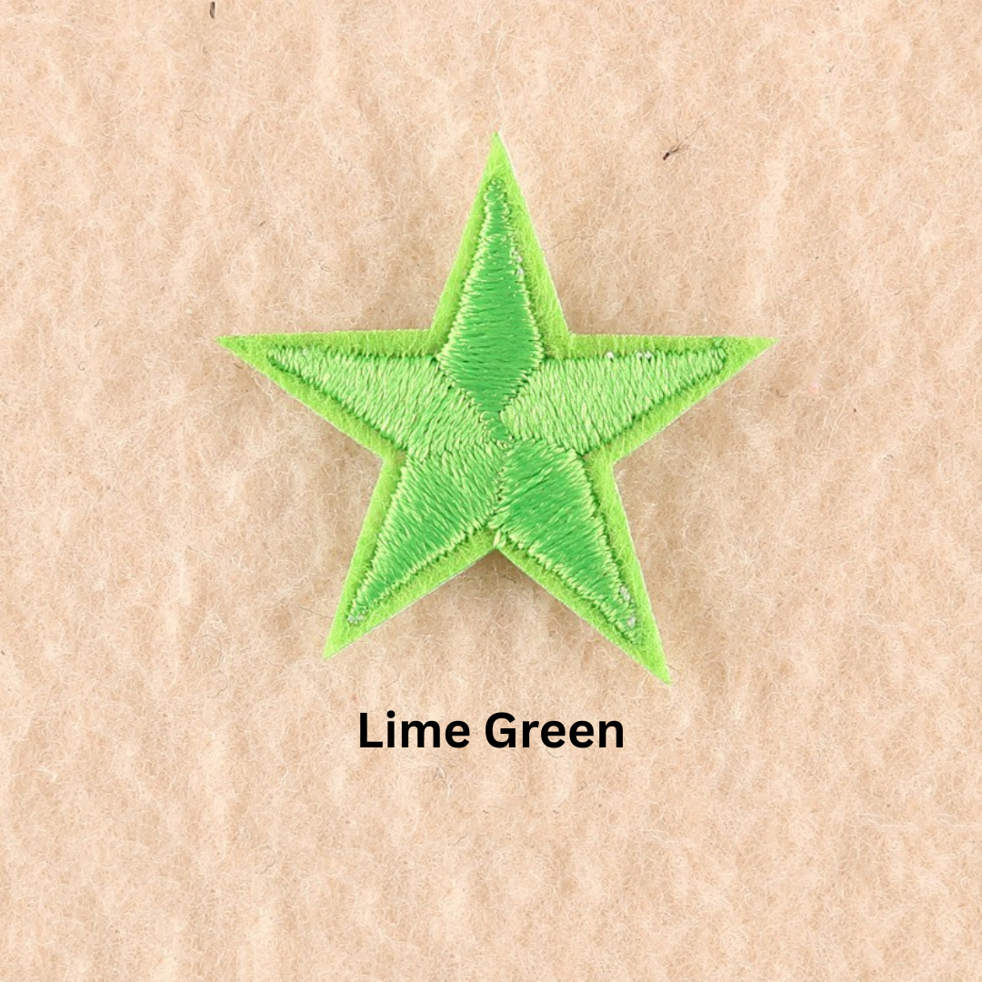 2 or 10 Star Iron On Patch Sew On Star 3cm Applique Patches Choice of 22 Colours