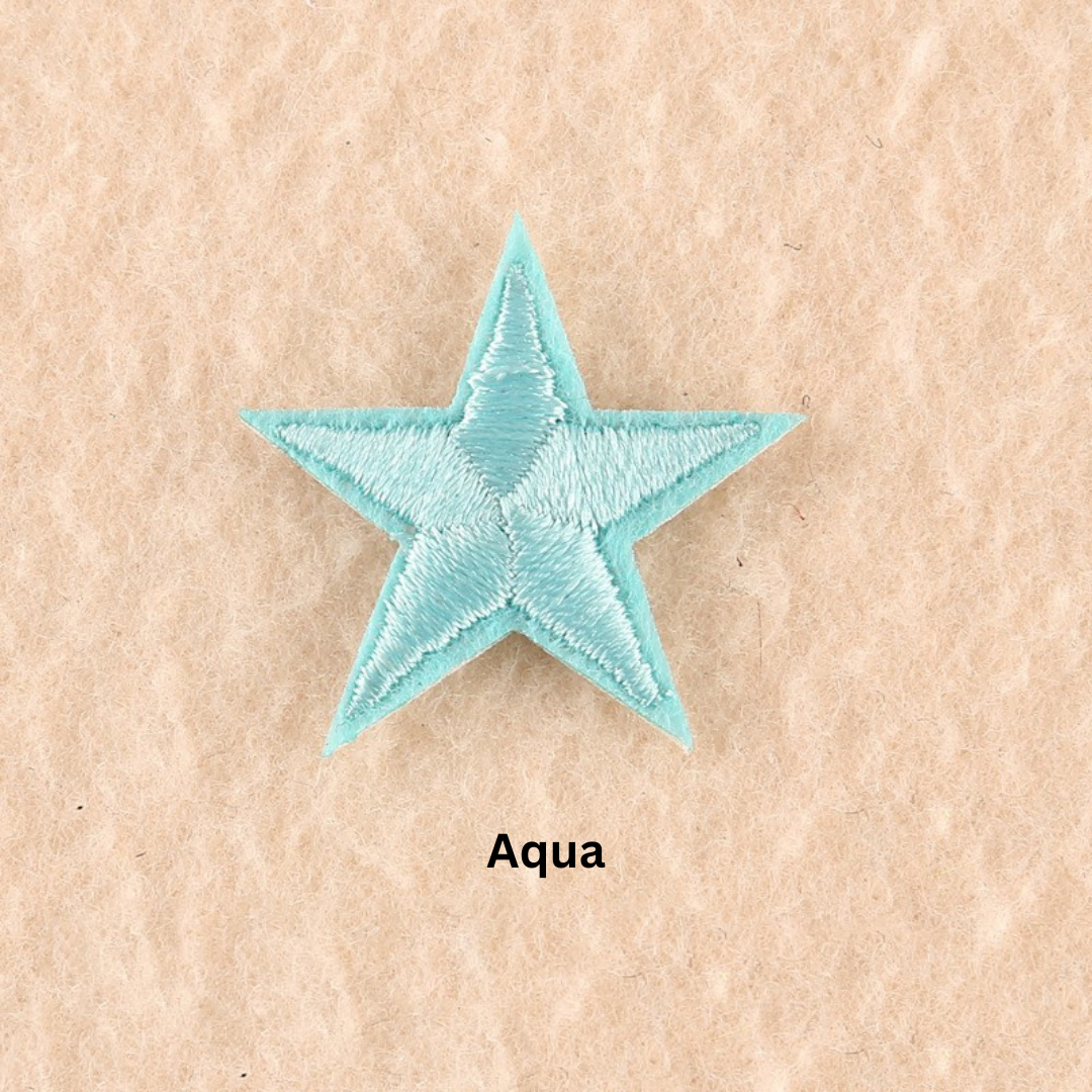 2 or 10 Star Iron On Patch Sew On Star 3cm Applique Patches Choice of 22 Colours