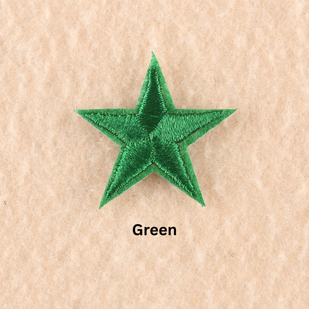 2 or 10 Star Iron On Patch Sew On Star 3cm Applique Patches Choice of 22 Colours