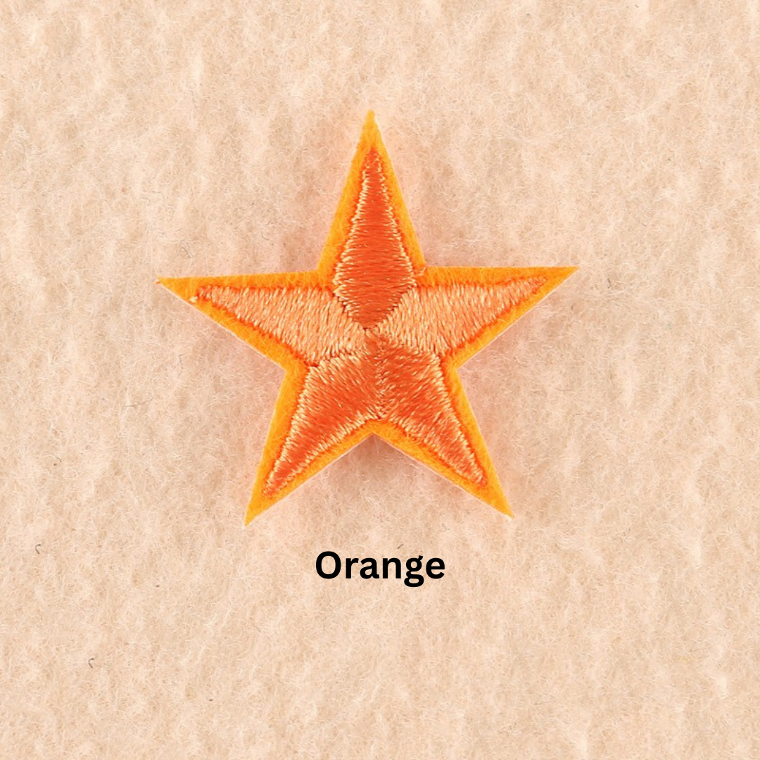 2 or 10 Star Iron On Patch Sew On Star 3cm Applique Patches Choice of 22 Colours