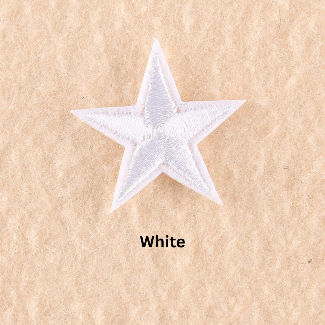 2 or 10 Star Iron On Patch Sew On Star 3cm Applique Patches Choice of 22 Colours