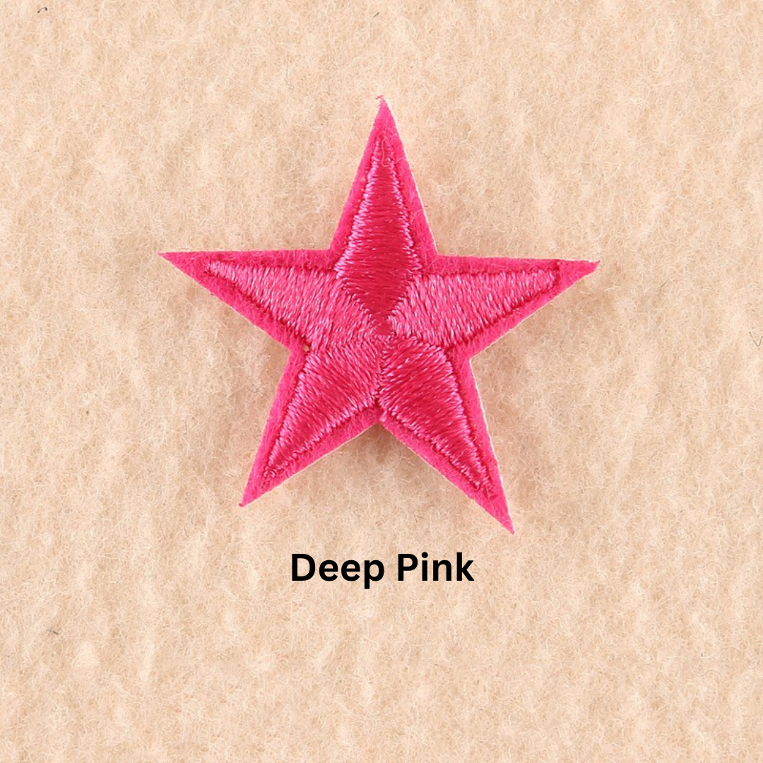 2 or 10 Star Iron On Patch Sew On Star 3cm Applique Patches Choice of 22 Colours
