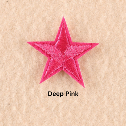 2 or 10 Star Iron On Patch Sew On Star 3cm Applique Patches Choice of 22 Colours