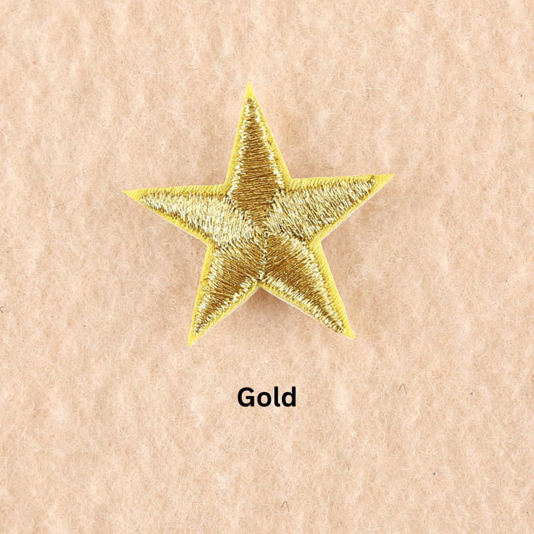 2 or 10 Star Iron On Patch Sew On Star 3cm Applique Patches Choice of 22 Colours
