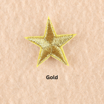 2 or 10 Star Iron On Patch Sew On Star 3cm Applique Patches Choice of 22 Colours