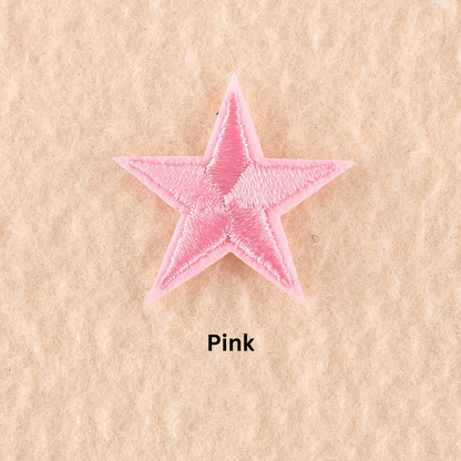2 or 10 Star Iron On Patch Sew On Star 3cm Applique Patches Choice of 22 Colours