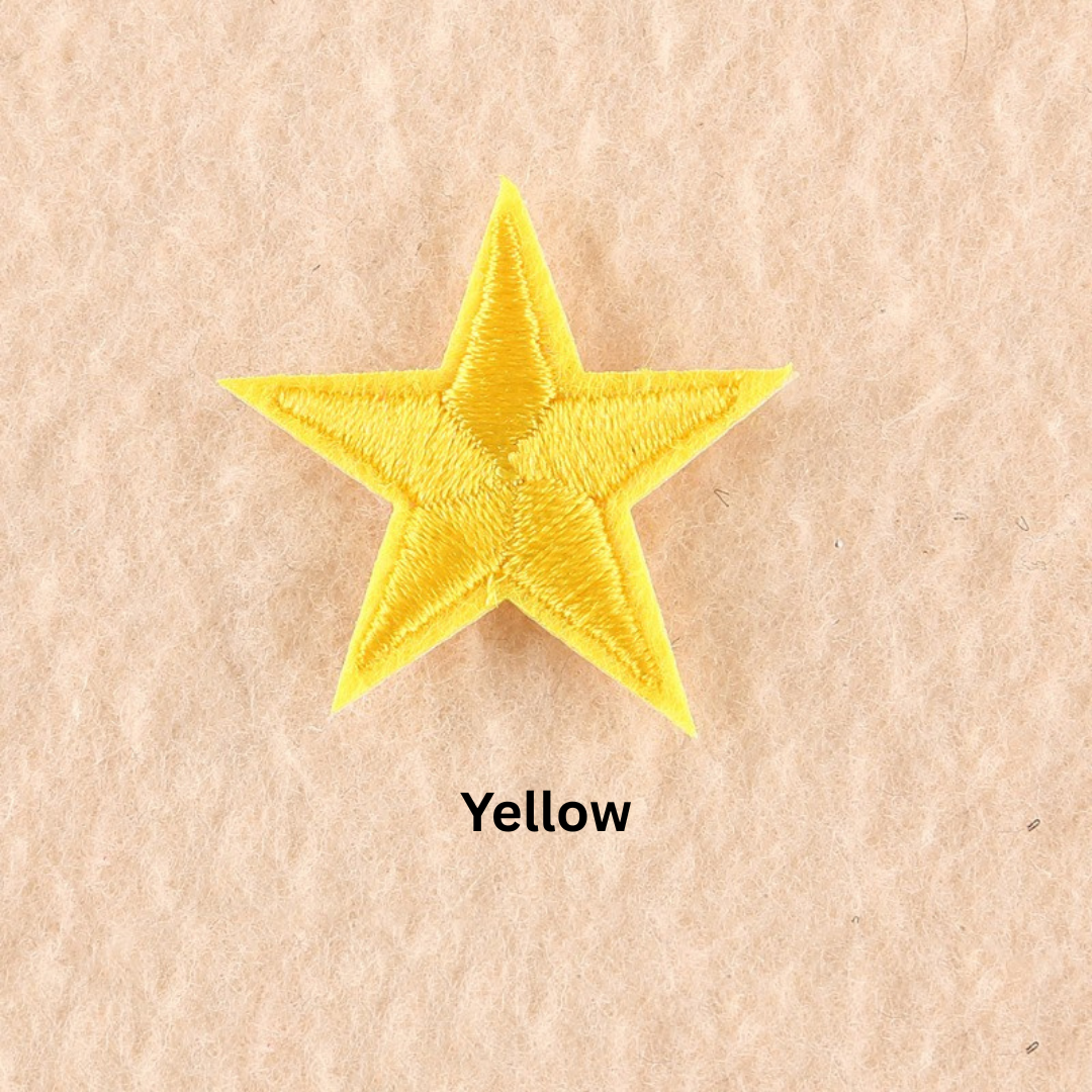 2 or 10 Star Iron On Patch Sew On Star 3cm Applique Patches Choice of 22 Colours