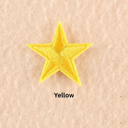 2 or 10 Star Iron On Patch Sew On Star 3cm Applique Patches Choice of 22 Colours