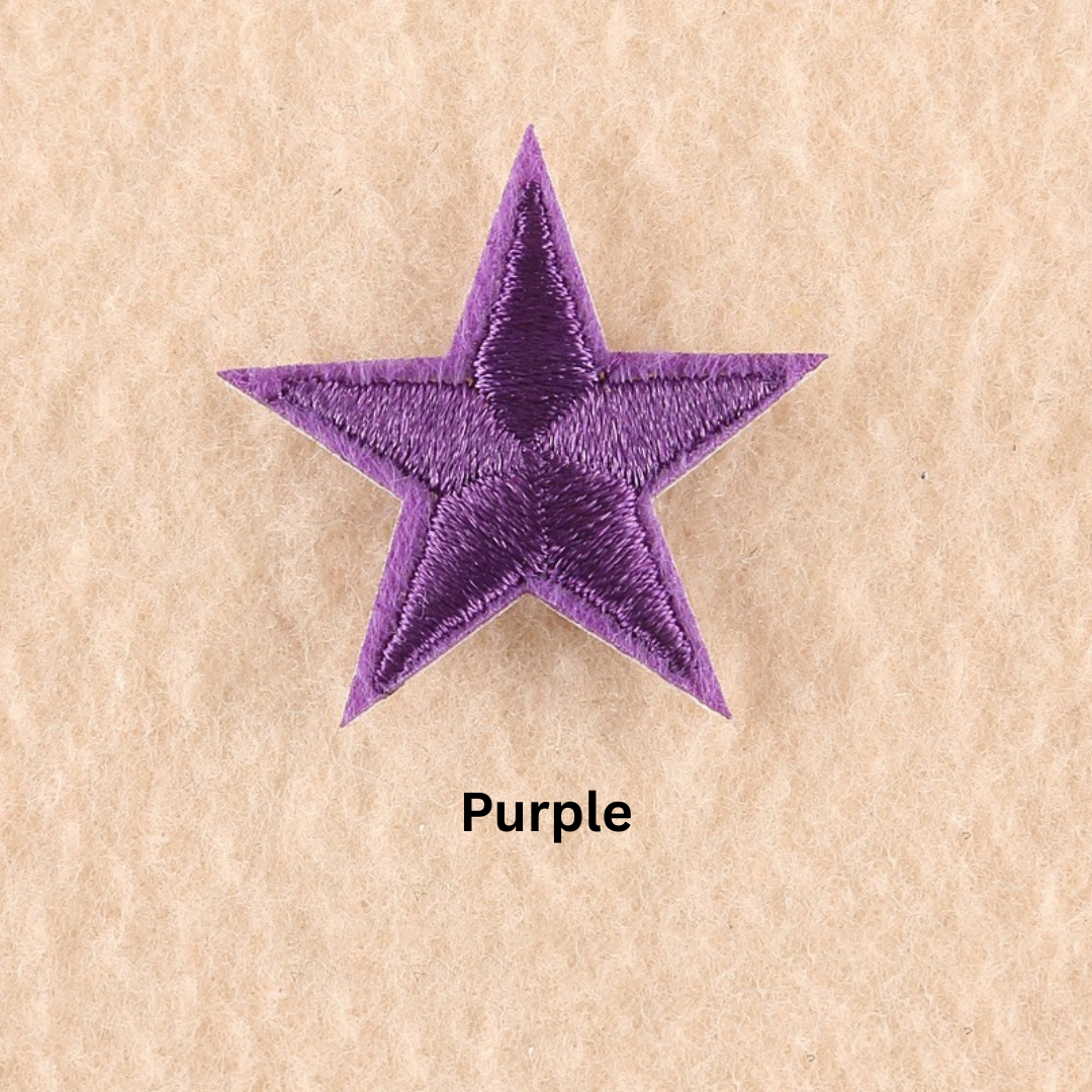2 or 10 Star Iron On Patch Sew On Star 3cm Applique Patches Choice of 22 Colours
