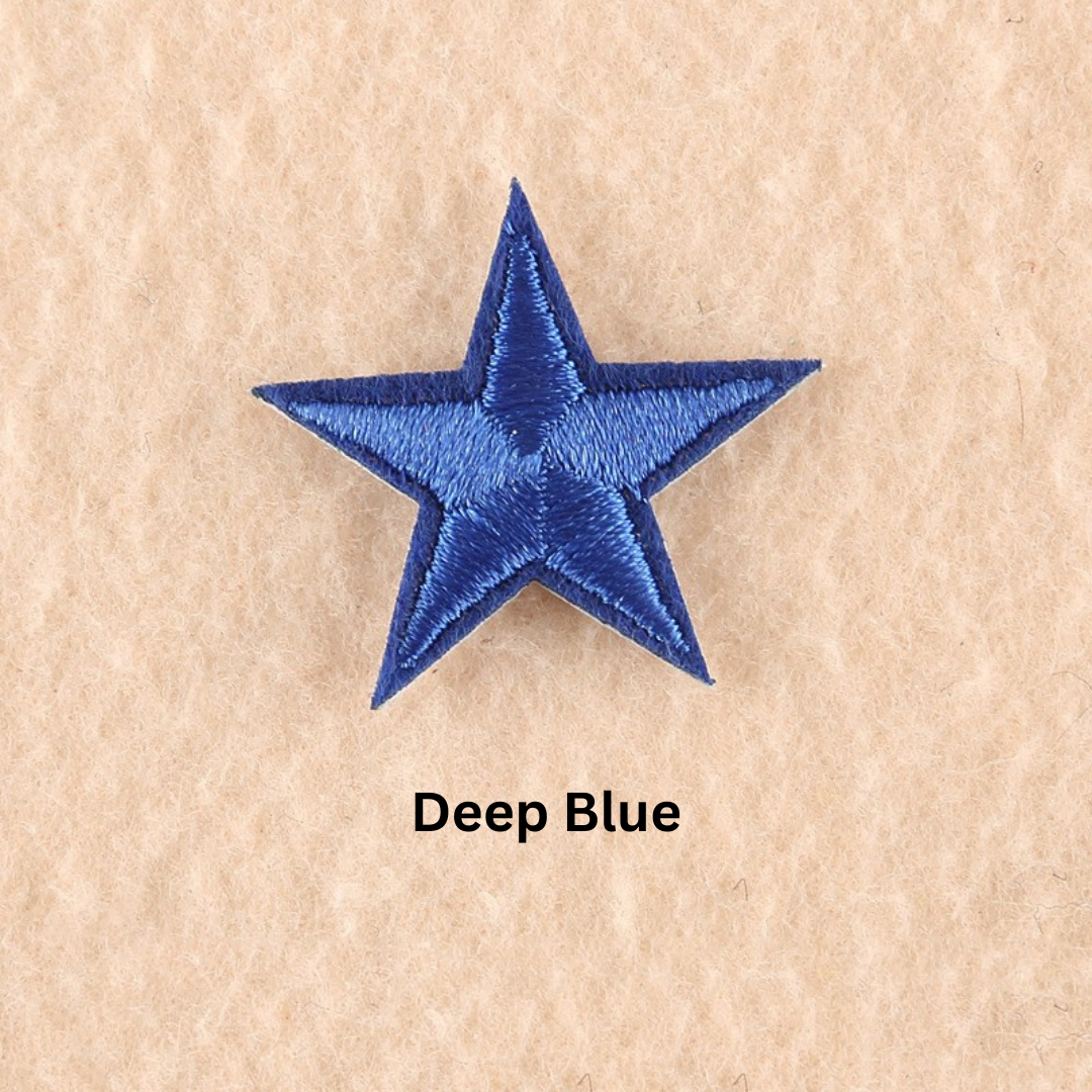 2 or 10 Star Iron On Patch Sew On Star 3cm Applique Patches Choice of 22 Colours