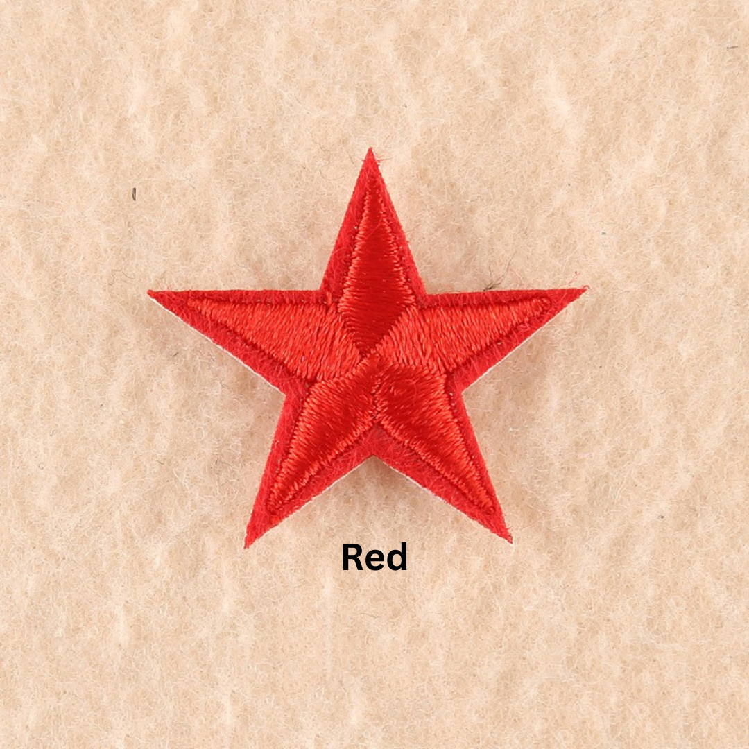 2 or 10 Star Iron On Patch Sew On Star 3cm Applique Patches Choice of 22 Colours