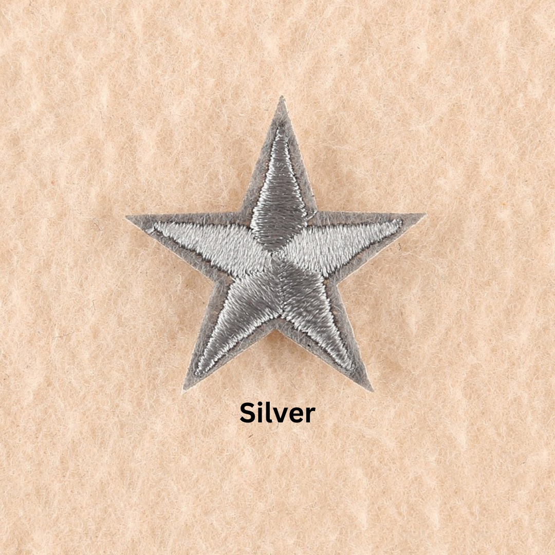 2 or 10 Star Iron On Patch Sew On Star 3cm Applique Patches Choice of 22 Colours