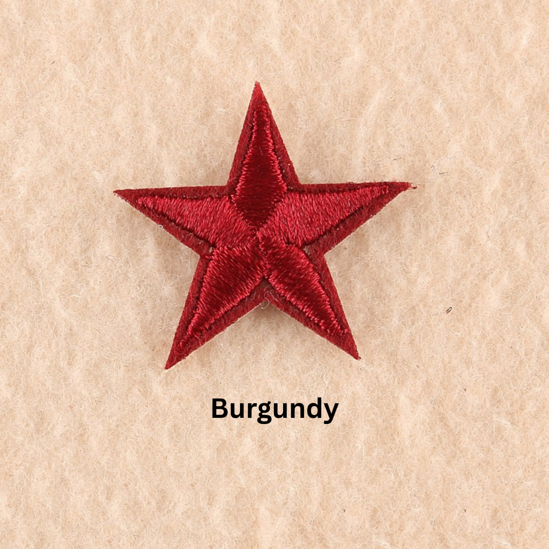 2 or 10 Star Iron On Patch Sew On Star 3cm Applique Patches Choice of 22 Colours