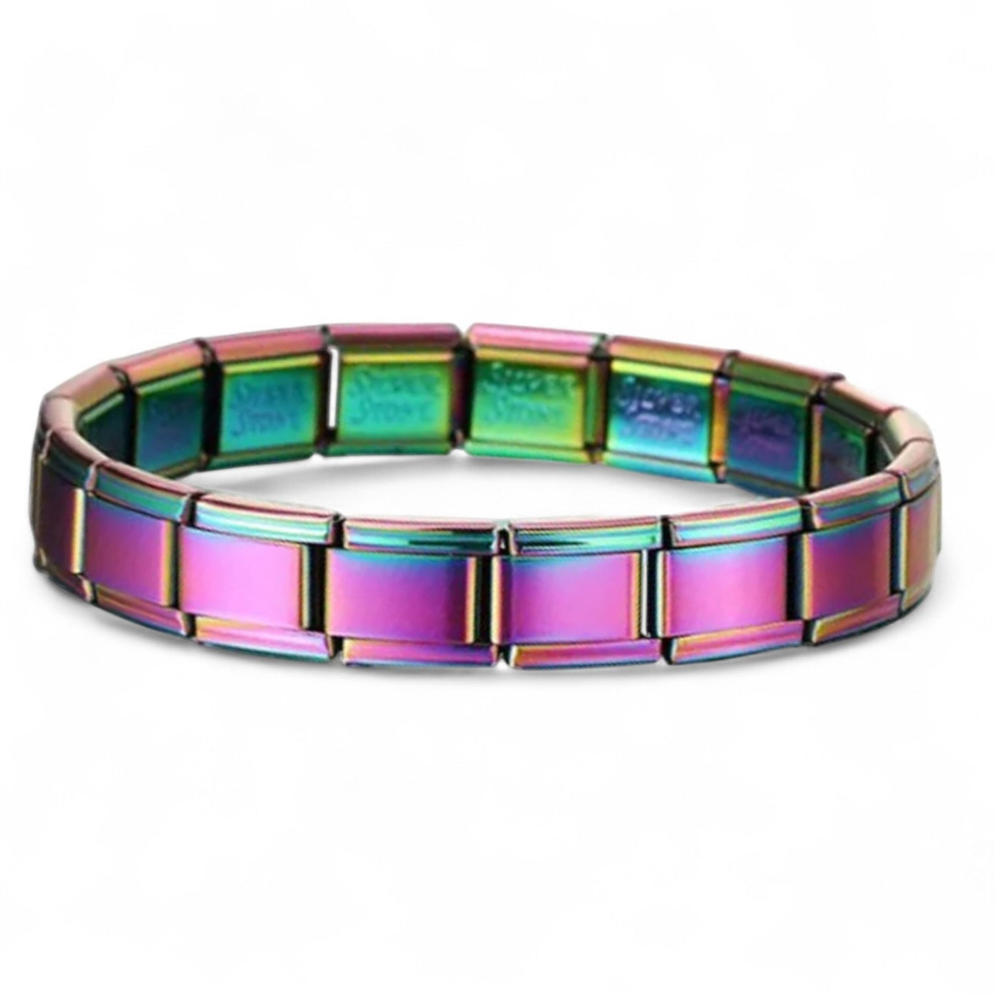 Adjustable Italian Charm 18 Link Starter Steel Bracelet