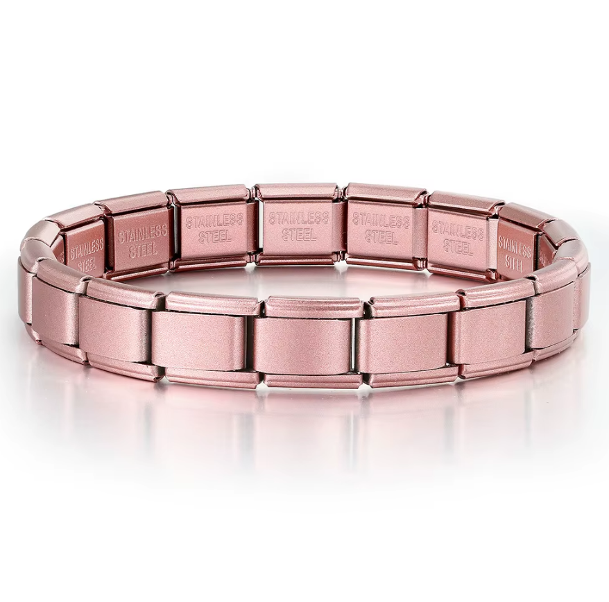 Adjustable Italian Charm 18 Link Starter Steel Bracelet