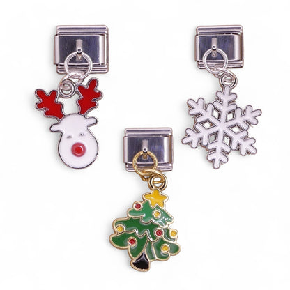 Festive Italian Dangle charms Fits nomination, All Classic 9mm Italian Bracelets