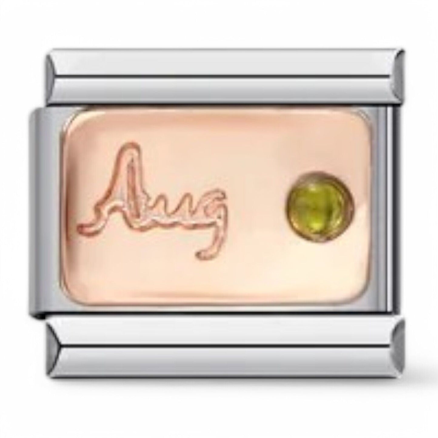 August birthstone italian charm