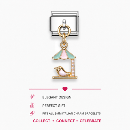 Bird Dangle Italian Charm | 9mm | Fits All Italian Bracelets