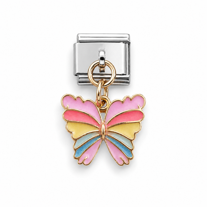 Butterfly Dangle Italian Charm | 9mm | Fits All Italian Bracelets