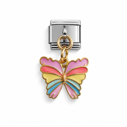Butterfly Dangle Italian Charm | 9mm | Fits All Italian Bracelets