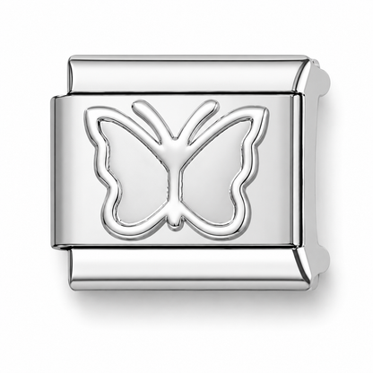 Butterfly Italian Charms | Silver | 9mm | Fits All Italian Bracelets
