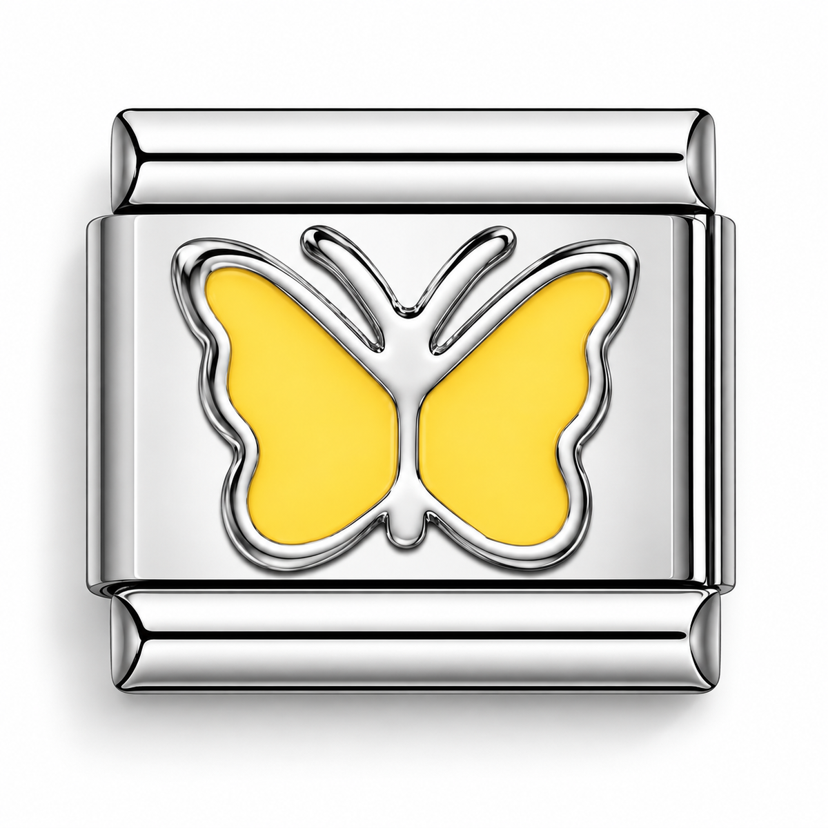 Yellow Butterfly Italian Charm | 9mm | Fits All Italian Bracelets