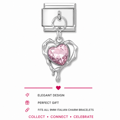 Heart Dangle Italian Charm | 9mm | Fits All Modular Bracelets