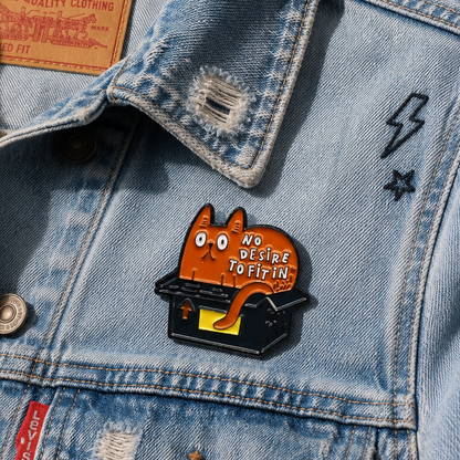 Cat Enamel Pin Badge "No Desire to Fit In"