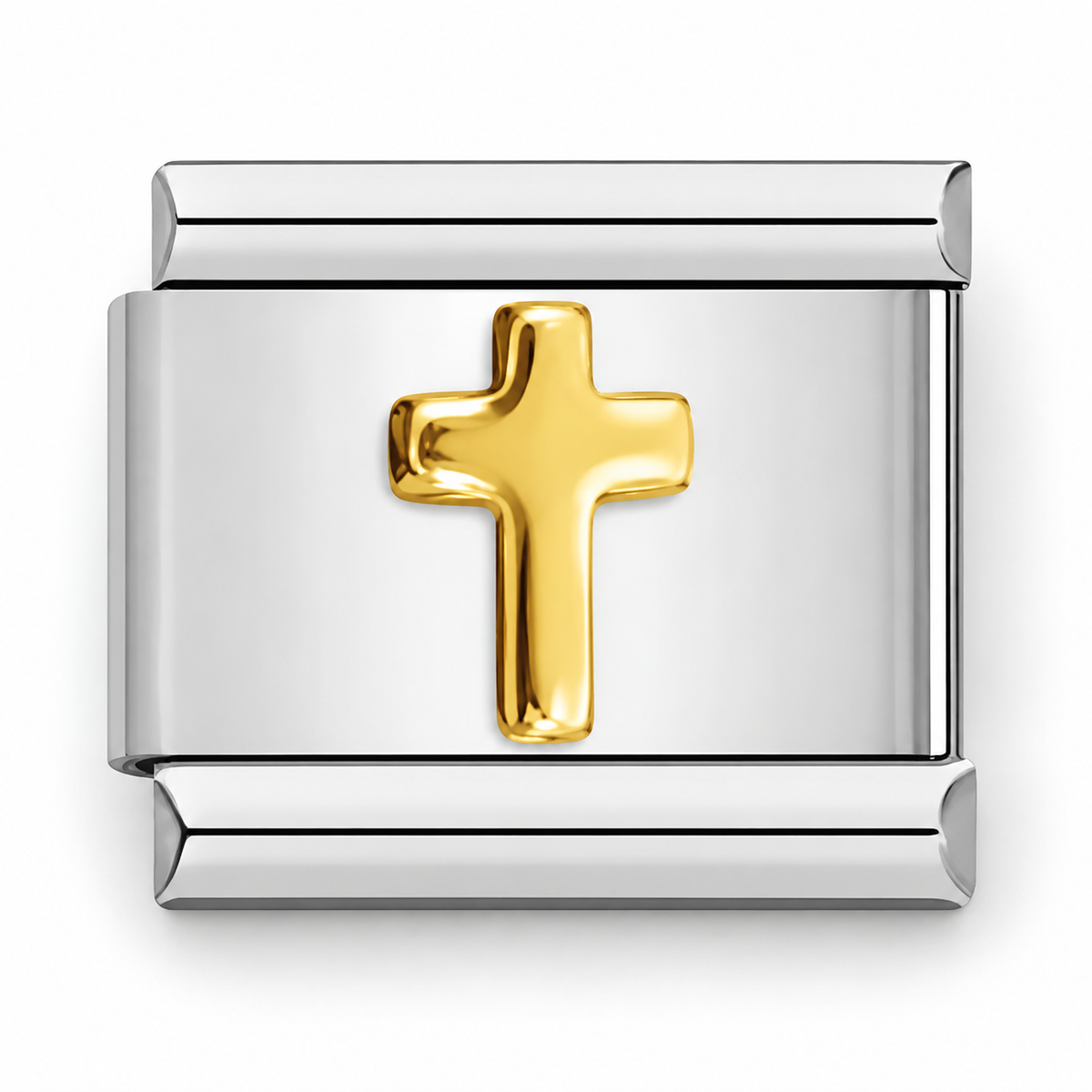 Gold Cross Italian Charm | 9mm | Fits All Italian Bracelets