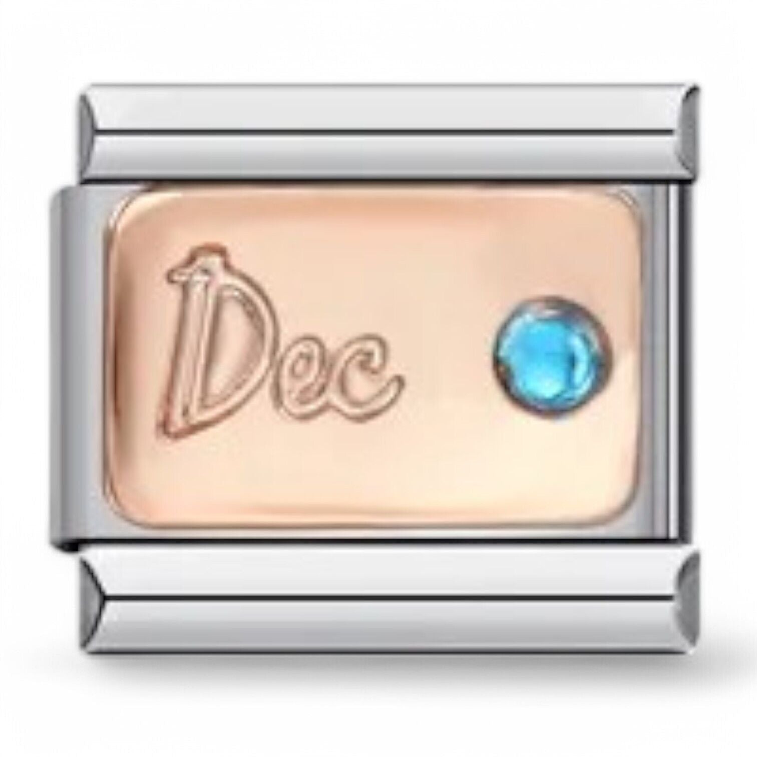 December birthstone italian charm