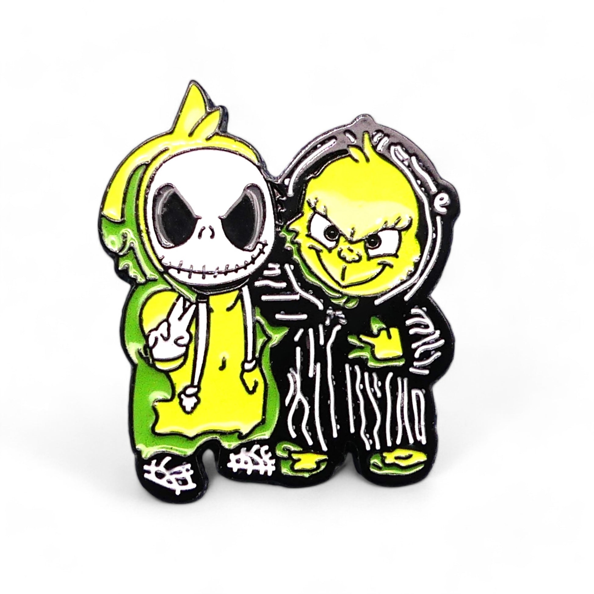 Grinch & Jack Skellington Nightmare Before Christmas Enamel Pin Badge