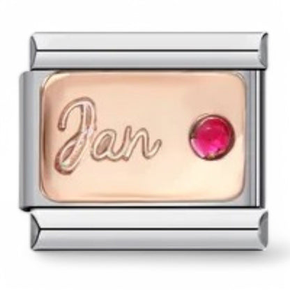 January birthstone italian charm
