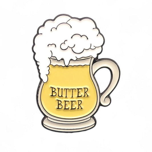 Mug of butter beer with foam Harry Potter Butter Beer Hogmeade Enamel Pin Badge