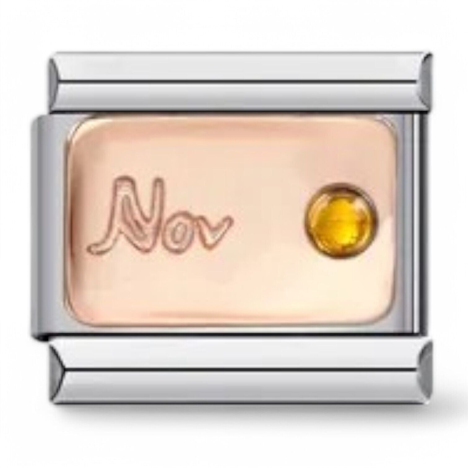 November birthstone italian charm