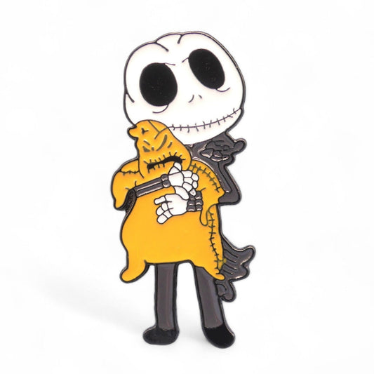 Nightmare Before Christmas Jack Skellington and Oogie Boogie Enamel Pin Badge