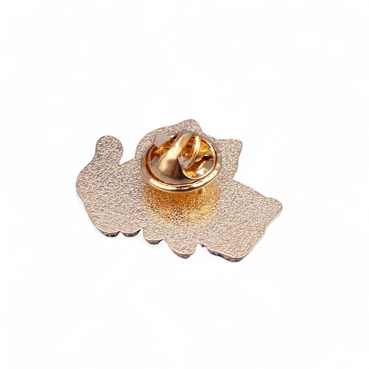 Whatever White Cat Enamel Pin Badge