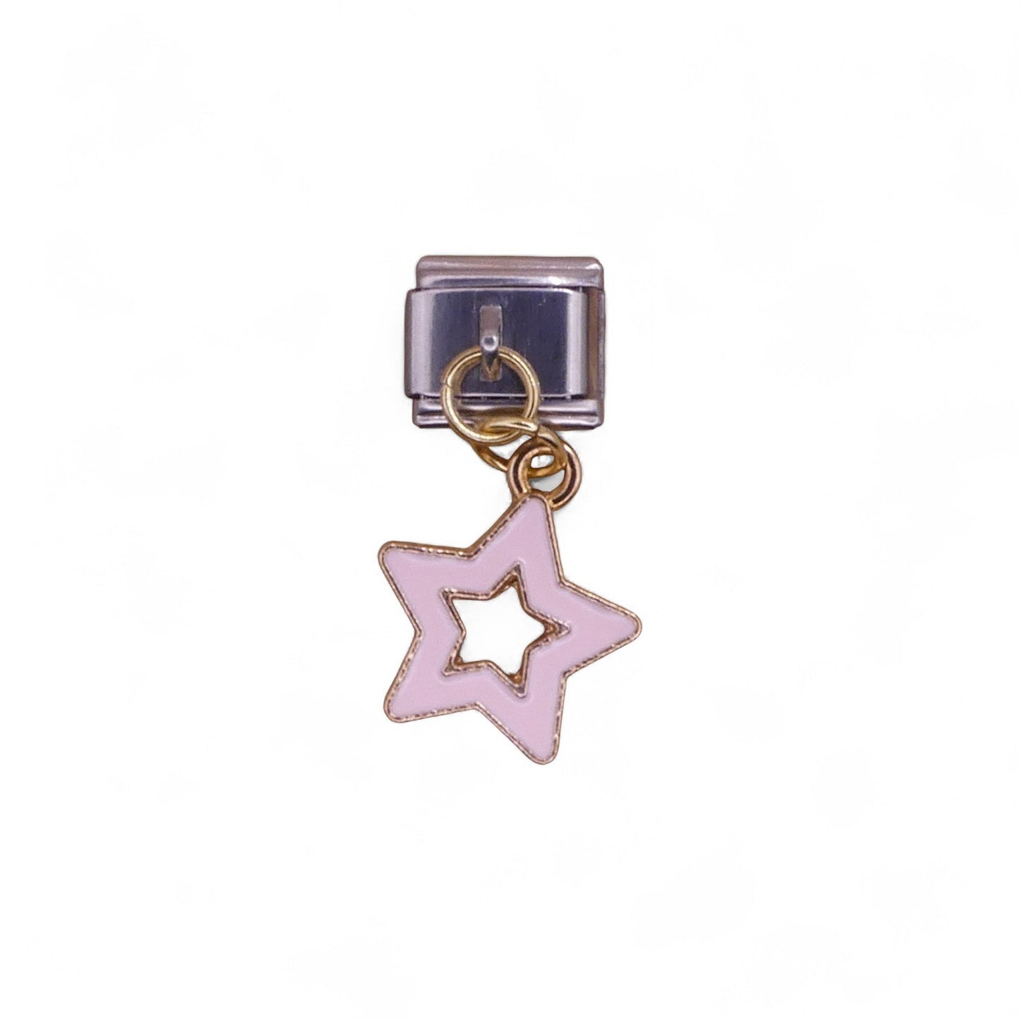 Pink Star-Shaped Italian Dangle Charm