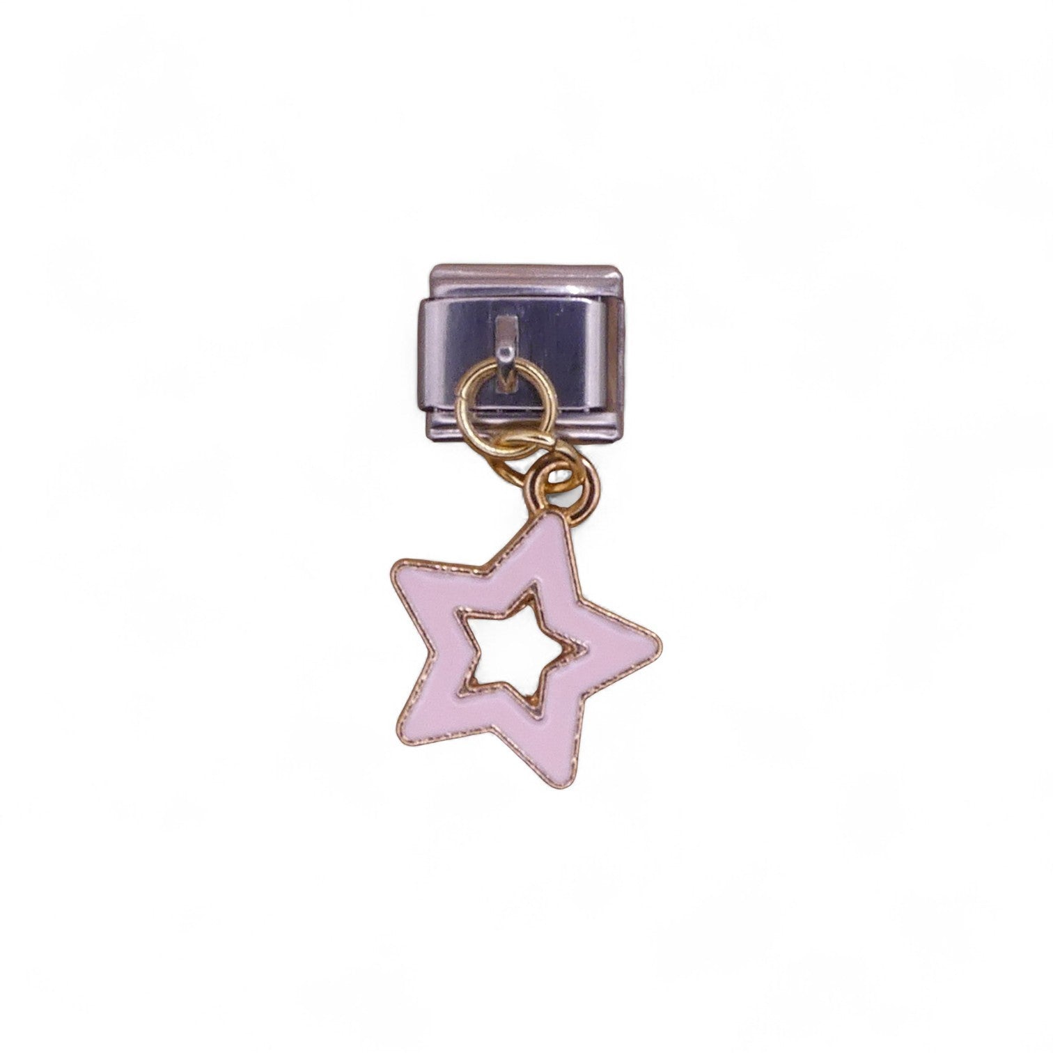 Pink Star-Shaped Italian Dangle Charm
