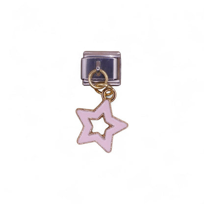 Pink Star-Shaped Italian Dangle Charm