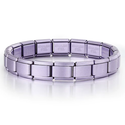 Purple Italian charm starter bracelet