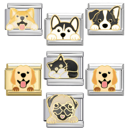 Dog And Cat Italian Modular Charms
